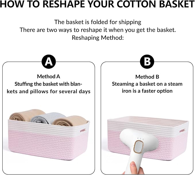 MiniArk Large Storage Baskets for Shelves, Baby Nursery, Toy Baskets Box - Image 7