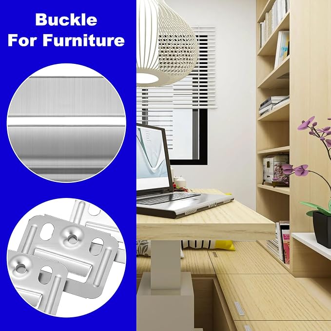 300 Pcs Buckle Stainless Steel Wall Mounting Clips, Interlocking Hanging - Image 6