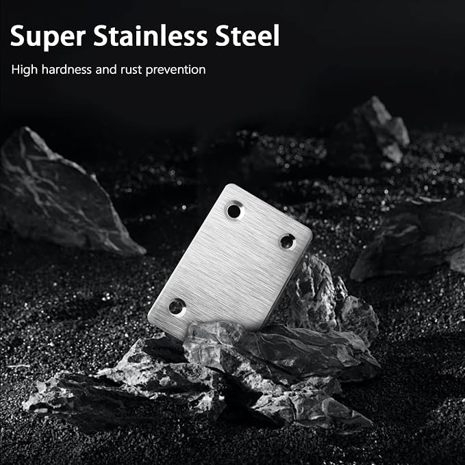 12 Pcs Mending Plate, 2.37 x 1.5 inch Stainless Steel Flat Plates - Image 4