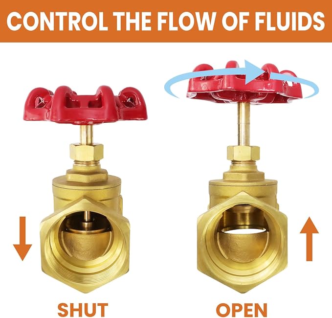 1Pcs Brass industrial Gate Valve DN25 1" Female - Image 7
