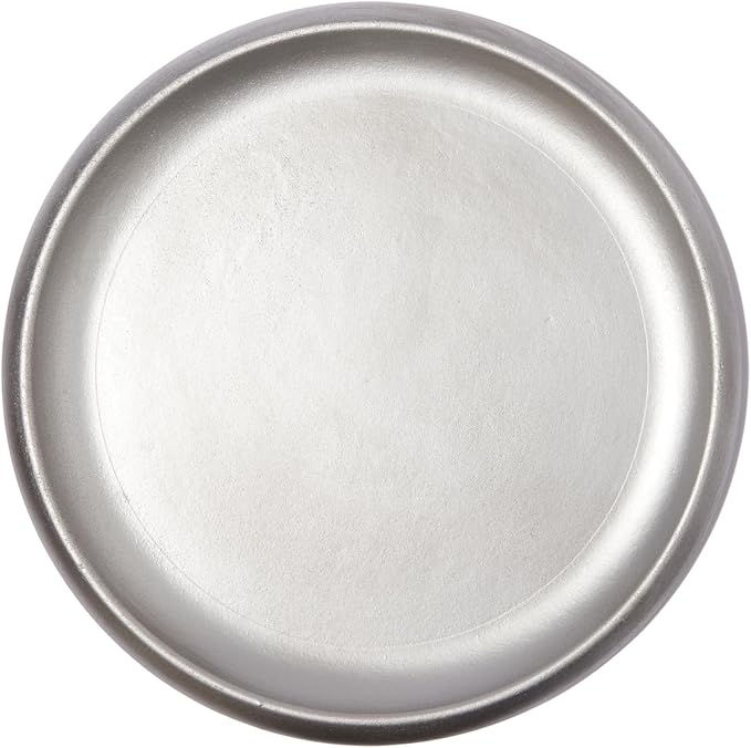 DN DECONATION Silver Ottoman Tray, Large Round Decorative Trays by DNDECONATION