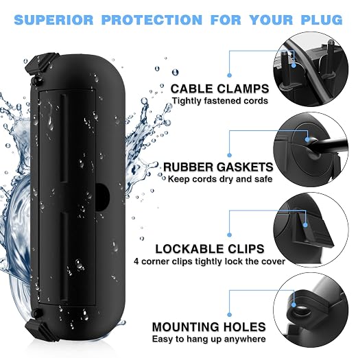 9 Pack Outdoor Extension Cord Cover Waterproof, Cord Box - Image 8