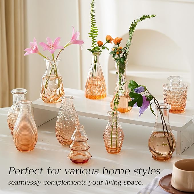 Glass Bud Vase Set of 20 - Image 3