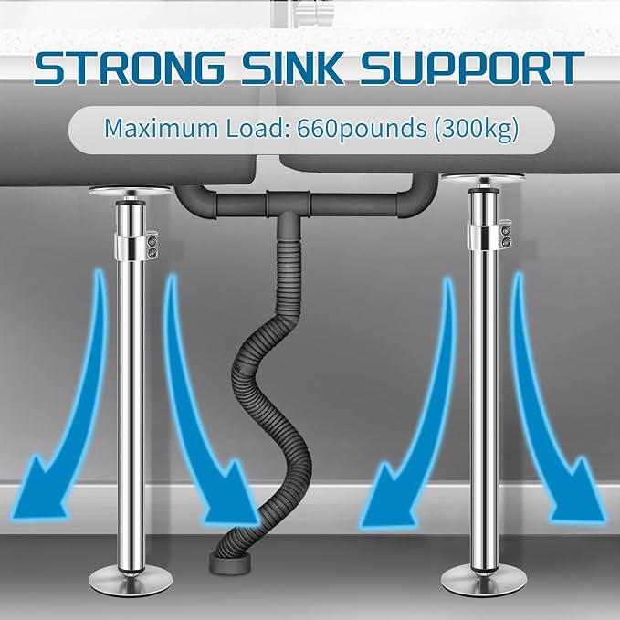 Undermount Sink Brackets, Stainless Steel, 2 Pack - Image 3
