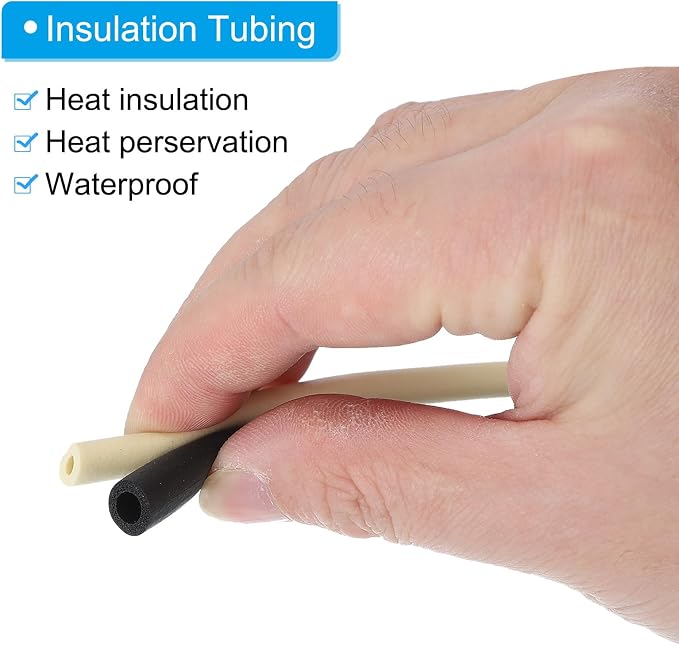 PATIKIL Pipe Insulation Foam Tube 3mm ID x 6mm OD x 1m Long Beige | Pipe Cover - Image 3