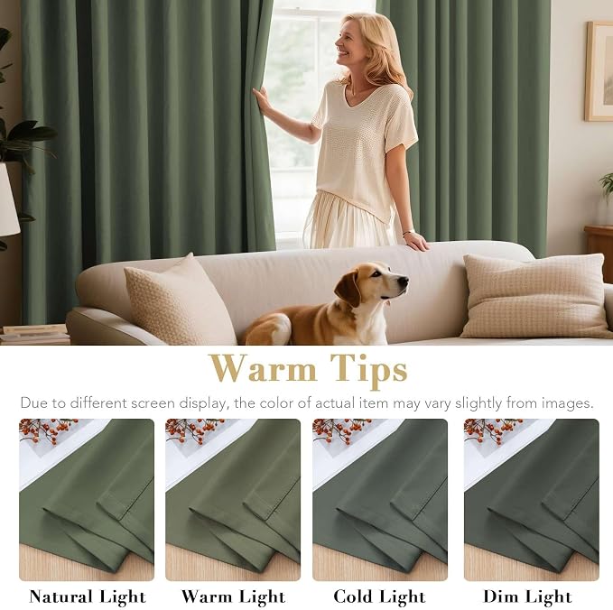 H.VERSAILTEX Window Treatment Blackout Thermal Insulated Room Darkening Solid - Image 5