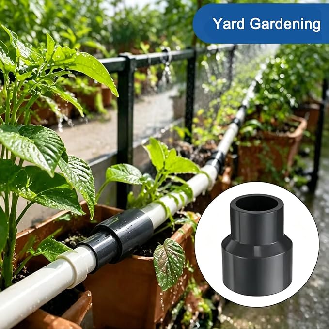 1 x 1/2 Inch SCH80 PVC Reducing Coupling, Increaser/Reducer Connector Pipe - Image 5