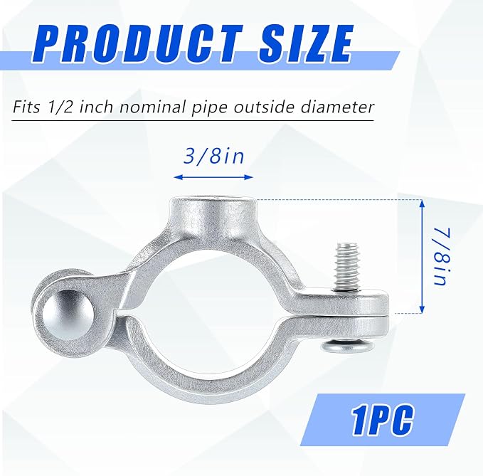 1 Pack 1/2" Split Ring Pipe Hanger - Image 2
