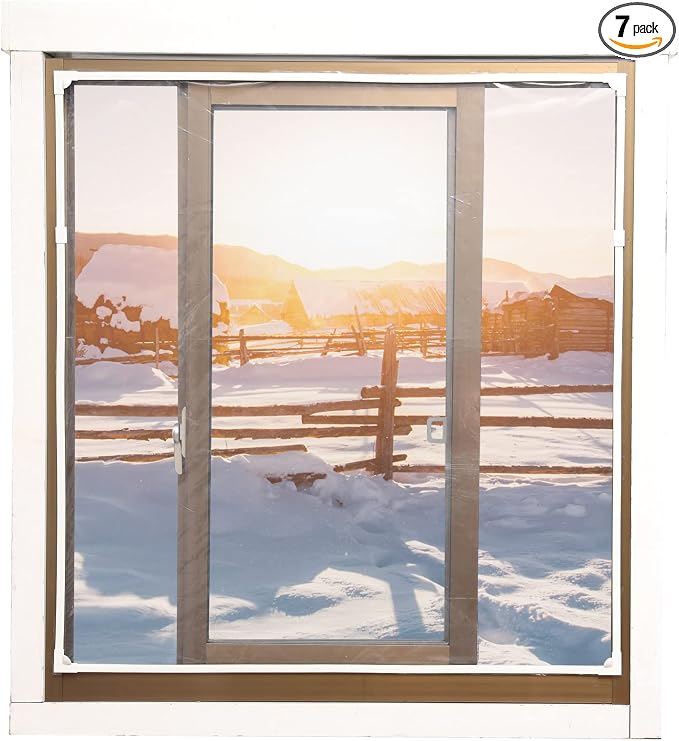 DIY Magnetic Window Insulation kit Transparent Film by JOOFAN
