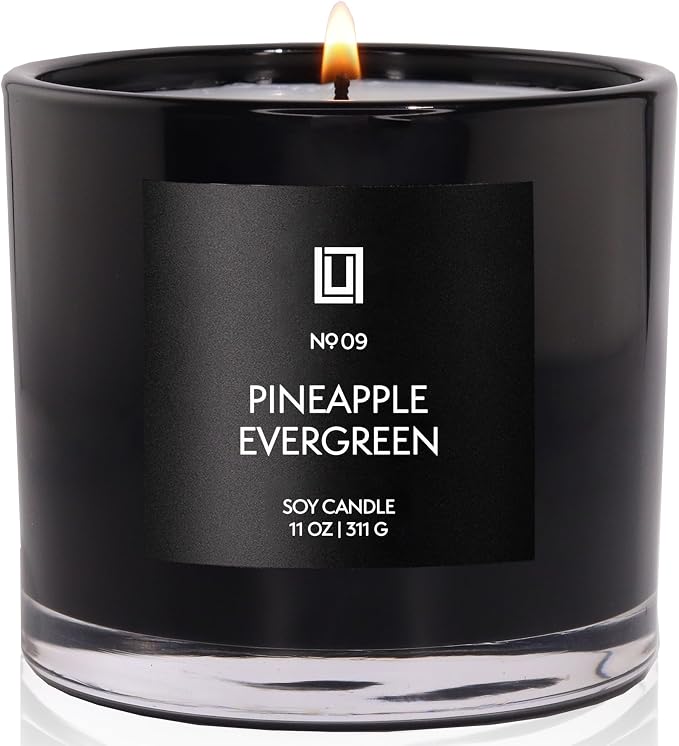 Lulu Candles | Pineapple Evergreen | Luxury Scented Soy Jar Candle | Hand - Image 2