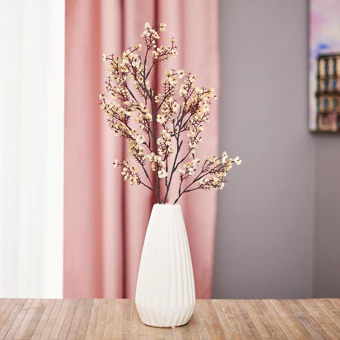 10 Pcs Fake Flowers, Real Touch Babys Breath Artificial Flowers, Champagne | - Image 6