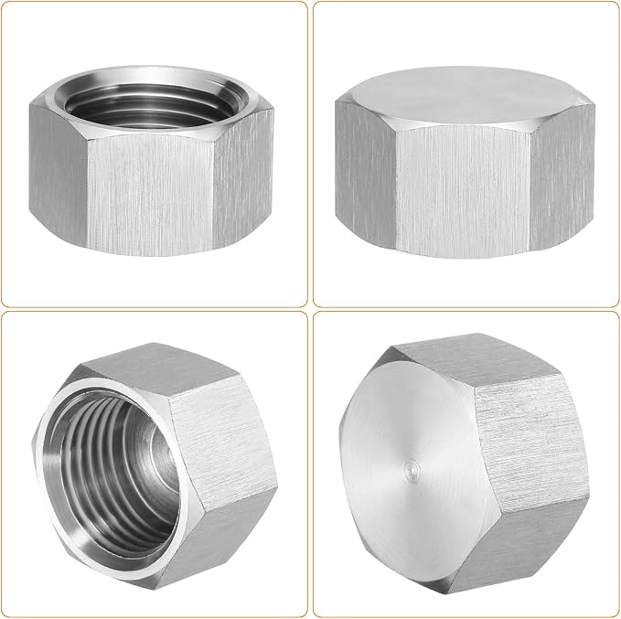 uxcell 4pcs Hex End Cap 304 Stainless Steel Nut - Image 4