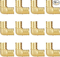 12-Pack 3/4" PEX 90 Degree Elbow | Brass by SUNGATOR