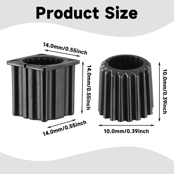 AceOrbit 12 Pcs Faucet Spline Kit Faucet Valve Spline Adapters Black Plastics - Image 2