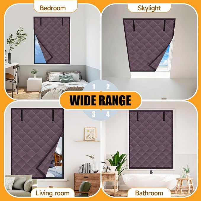Winter Insulated Window Curtain 47"x63", Oxford Cloth Thermal Insulated Window - Image 6