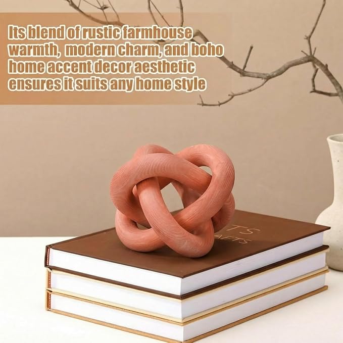 Yalikop 3 Link Wood Knot Decor Rustic Table Shelf Home Decor Accents, Boho - Image 3