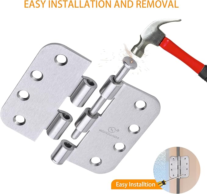 Satin Nickel Heavy Duty Hinge 4 X 4 Inch Commercial Door Hinges - Image 2