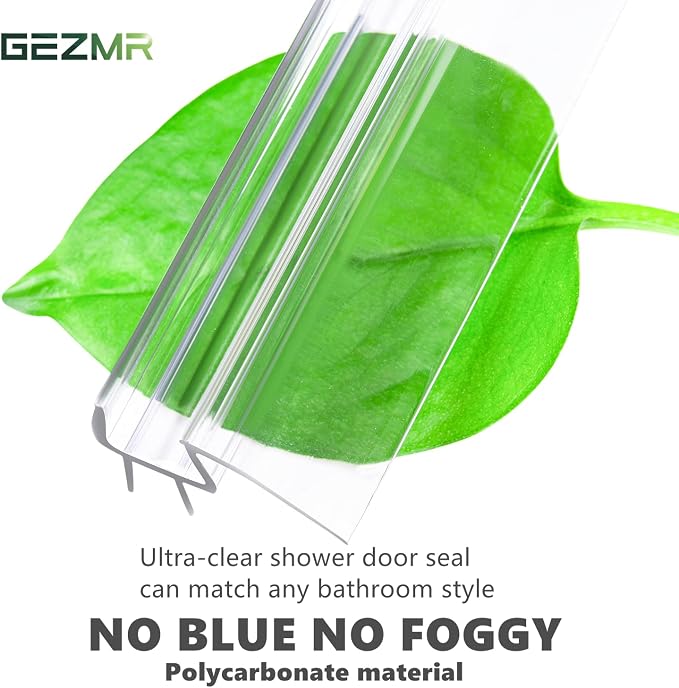 2-Pack Ultra Clear Shower Door Bottom Seal Frameless Glass Shower Door Seal - Image 2