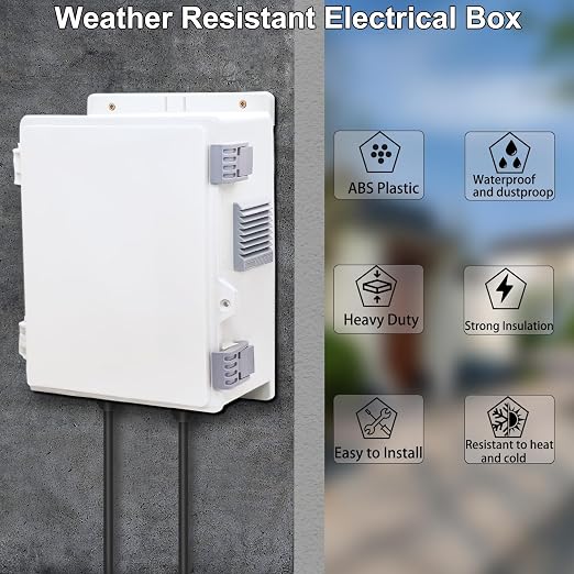 Outdoor Electrical Junction Box, Ventilation and Heat Dissipation ABS Plastic - Image 2
