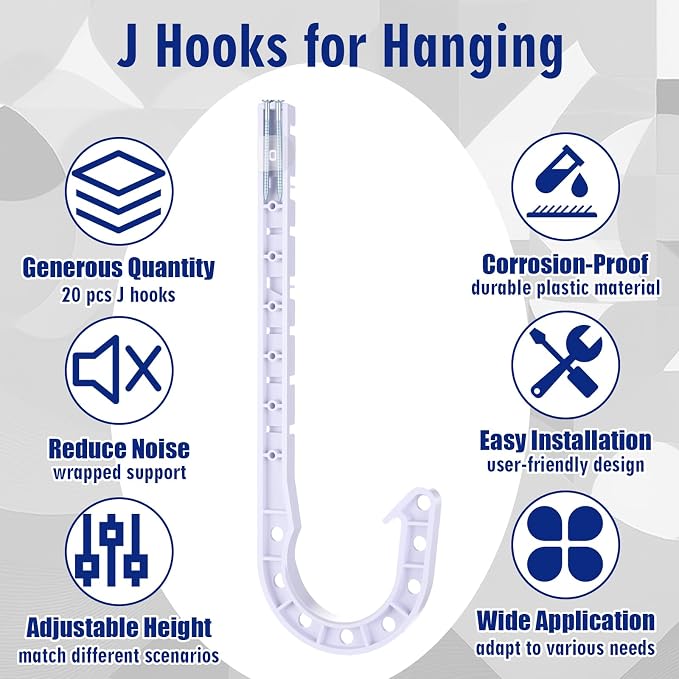 Novabright 20 Pcs 2 Inch Pex Support J Hook Pipe Hanger - Image 6