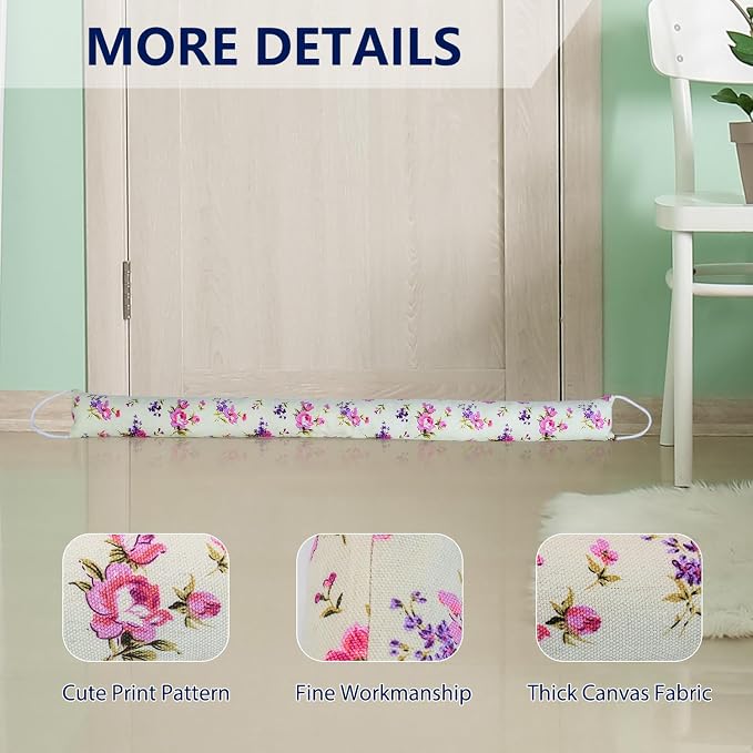 2 Pack 32 Inch 2.8 Inch Wide Slim Under Door Blocker Door Draft Stopper - Image 5