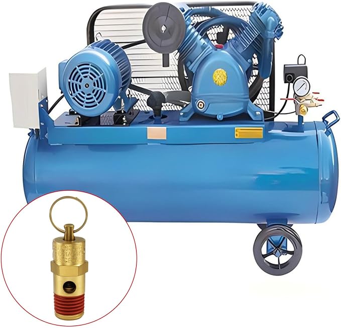 1/4 Inch NPT 135 PSI Brass Air Pressure Relief Safety Valve | Heavy Duty Brass - Image 4