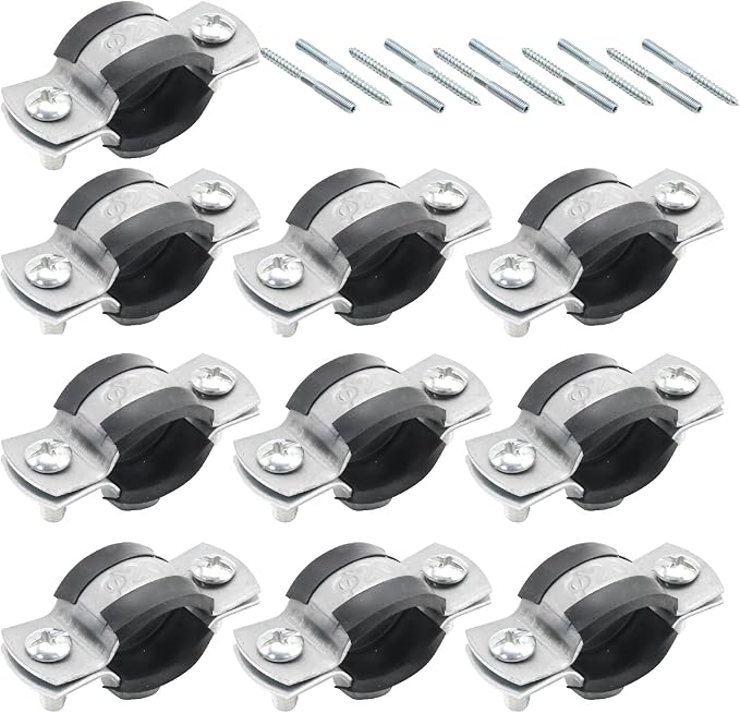 VIKKSAER 10Pcs Adjustable Pipe Bracket Clamp, Pipe Clamp Split Ring Hanger - Image 7