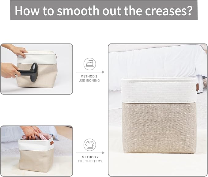 Collapsible Fabric Storage Cubes 11x11 Cube Storage Bins, 4 Pack Closet Baskets - Image 7