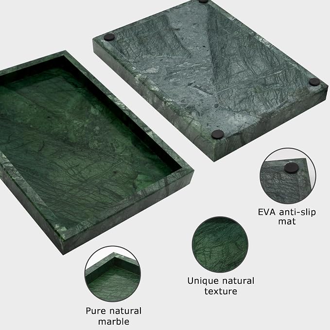 Green Marble Tray, Pure Natural Vanity Tray | Marble trays - Image 3