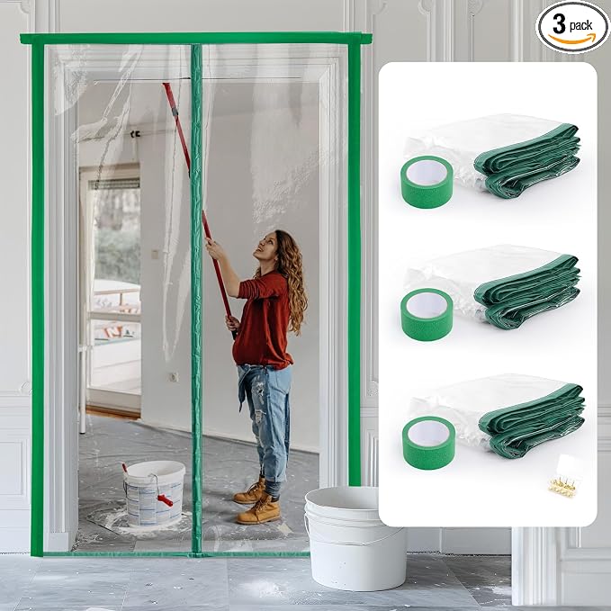 Magnetic Zippered Dust Barrier Door Cover by PICKFORLIFE