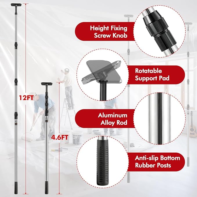 12FT Dust Barrier Poles - Image 2