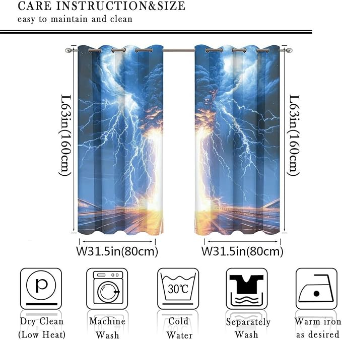 Tornado Lightning Blackout Curtains - Image 2