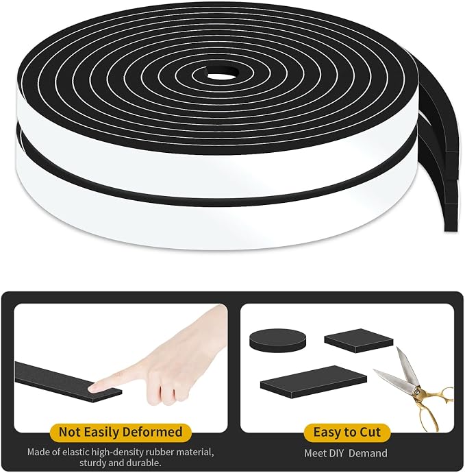 Door Weather Stripping, for Door and Window, 1/2 in x 1/4 in x 26Ft | Door Seal - Image 6