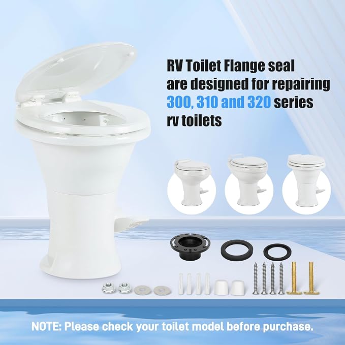 RV Toilet Seal with 3" Socket Floor Flange Kit - Image 2