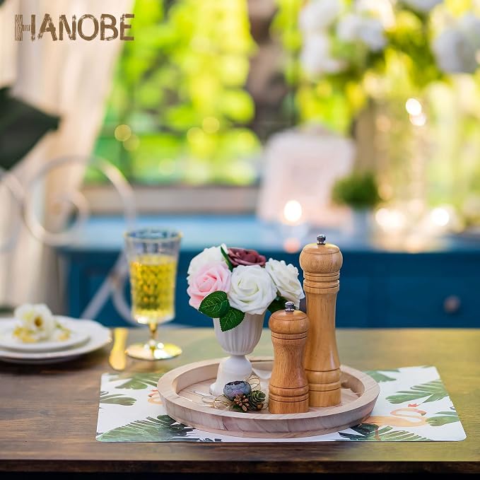 Hanobe Unfinished Round Wooden Craft Trays - Image 4