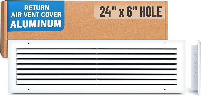 Fits 24x6 Hole | Aluminum Return Air Grille by Handua | Vent Cover Grill by Handua