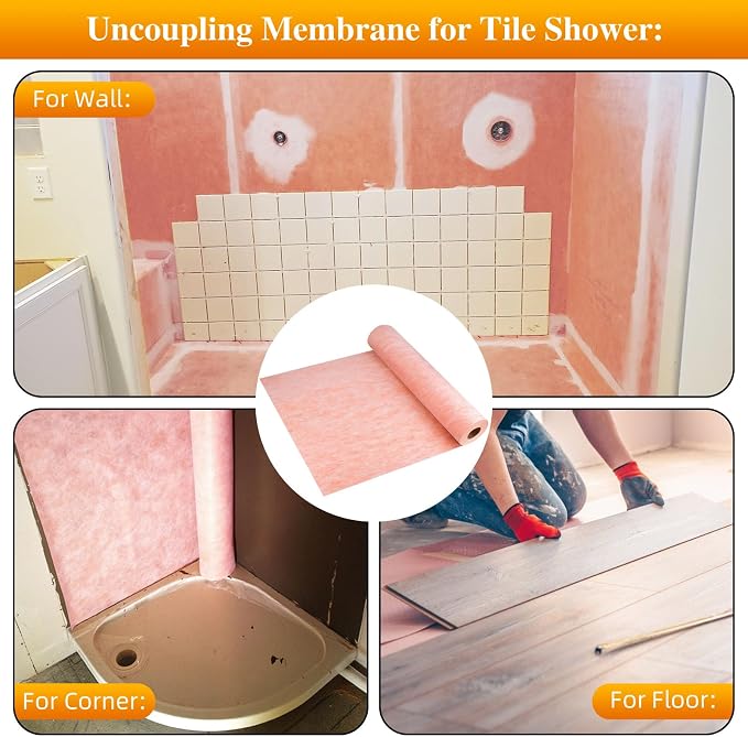 Waterproof Membrane Band for Shower, Waterproofing Membrane-3.3Ftx33Ft | 23.6 - Image 6