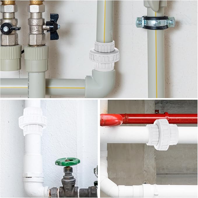 VYH 1" PVC Union Coupling Pipe Fitting, PVC Adapter, built-in EPDM O-Ring - Image 7