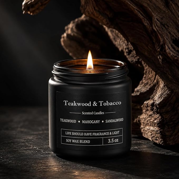YMing 12 Pack Scented Candles for Men, Masculine Soy Candle Gift Set, 3.5 oz - Image 4