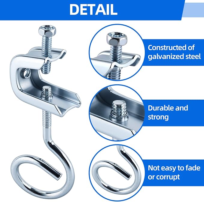 25 Set Beam Clamp 1/4" x 20 Steel Small C Clamps - Image 3
