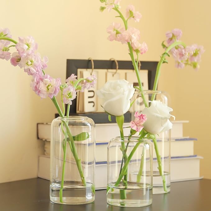 Bud Vases in Bulk Set of 12, Glass Small Vases - Image 3