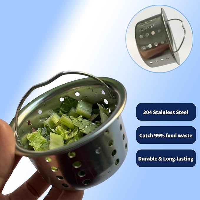 Kitchen Sink Drain Strainer Assembly, 3-1/2 Inch 304 Stainless Steel Sink Drain - Image 4