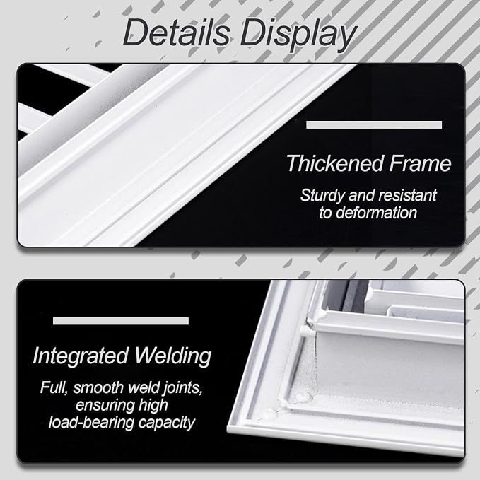White Air Return Grille, Aluminum Access Panel - Image 4