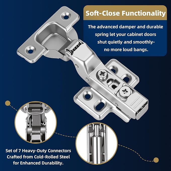 20 Pack Soft Close Inset Cabinet Door Hinges - Image 3