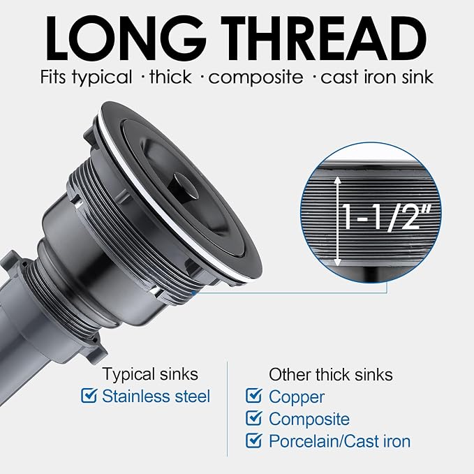 3-1/2-inch Kitchen Sink Drain - Image 5