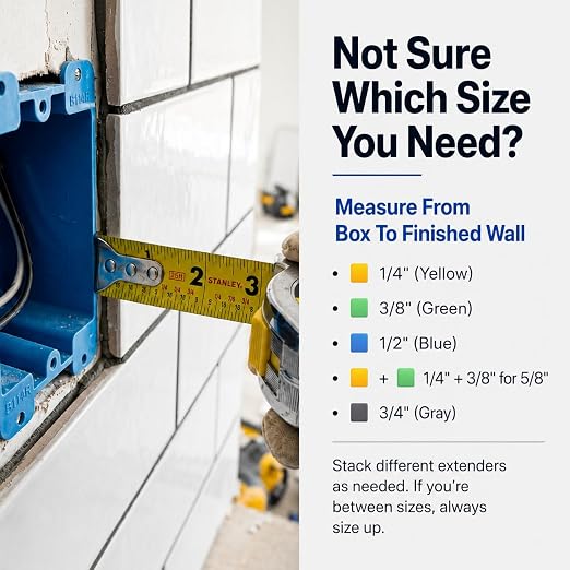 1/2" Single Gang Outlet Box Extenders - Image 4