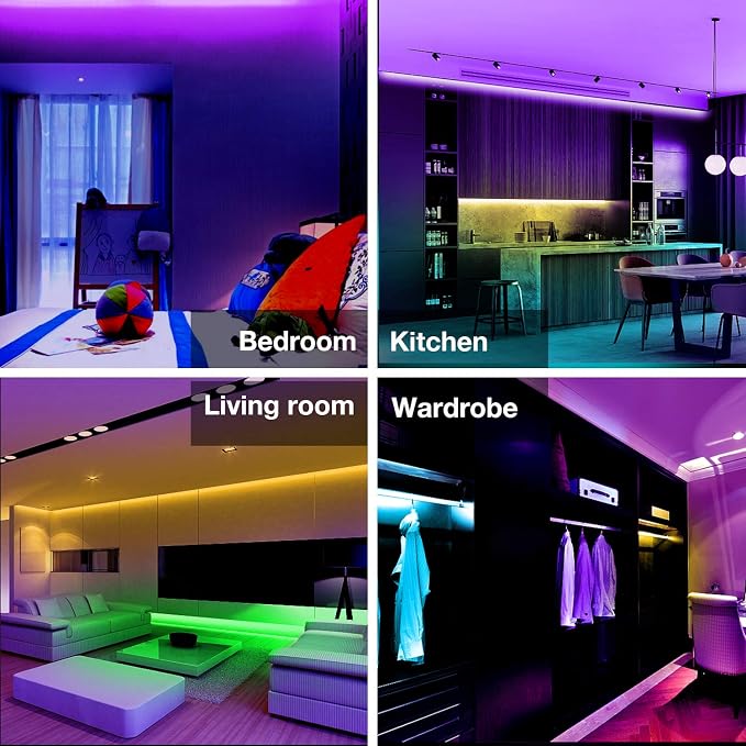 DAYBETTER Led Strip Lights 40ft, RGB Color Changing Led Strips - Image 3