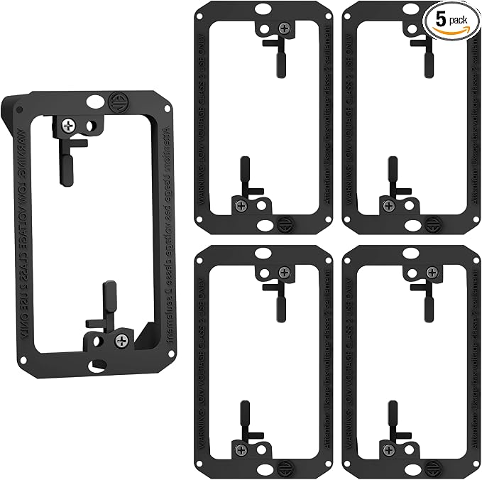 BestMounts Low Voltage Mounting Bracket 1 Gang, 5 Pack by BestMounts