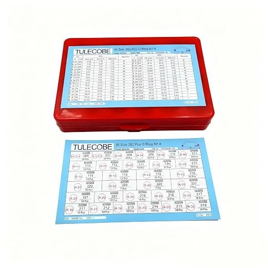 30 Size 382 Pcs Universal Metric SAE AS568 Nitrile Rubber O Ring Assortment Kit - Image 5