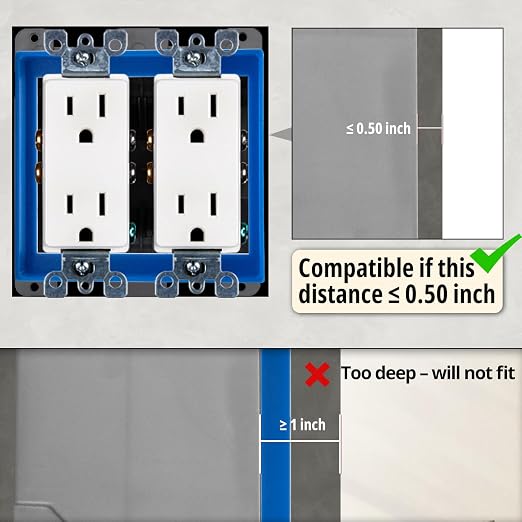 1/2” 2-Gang Receptacle Extender - Image 3
